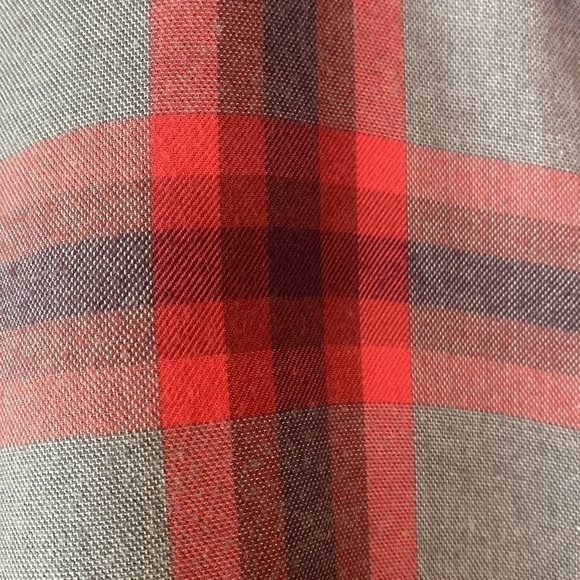 J. Crew Factory The Perfect Plaid Shirt Gray Red - Picture 8 of 12